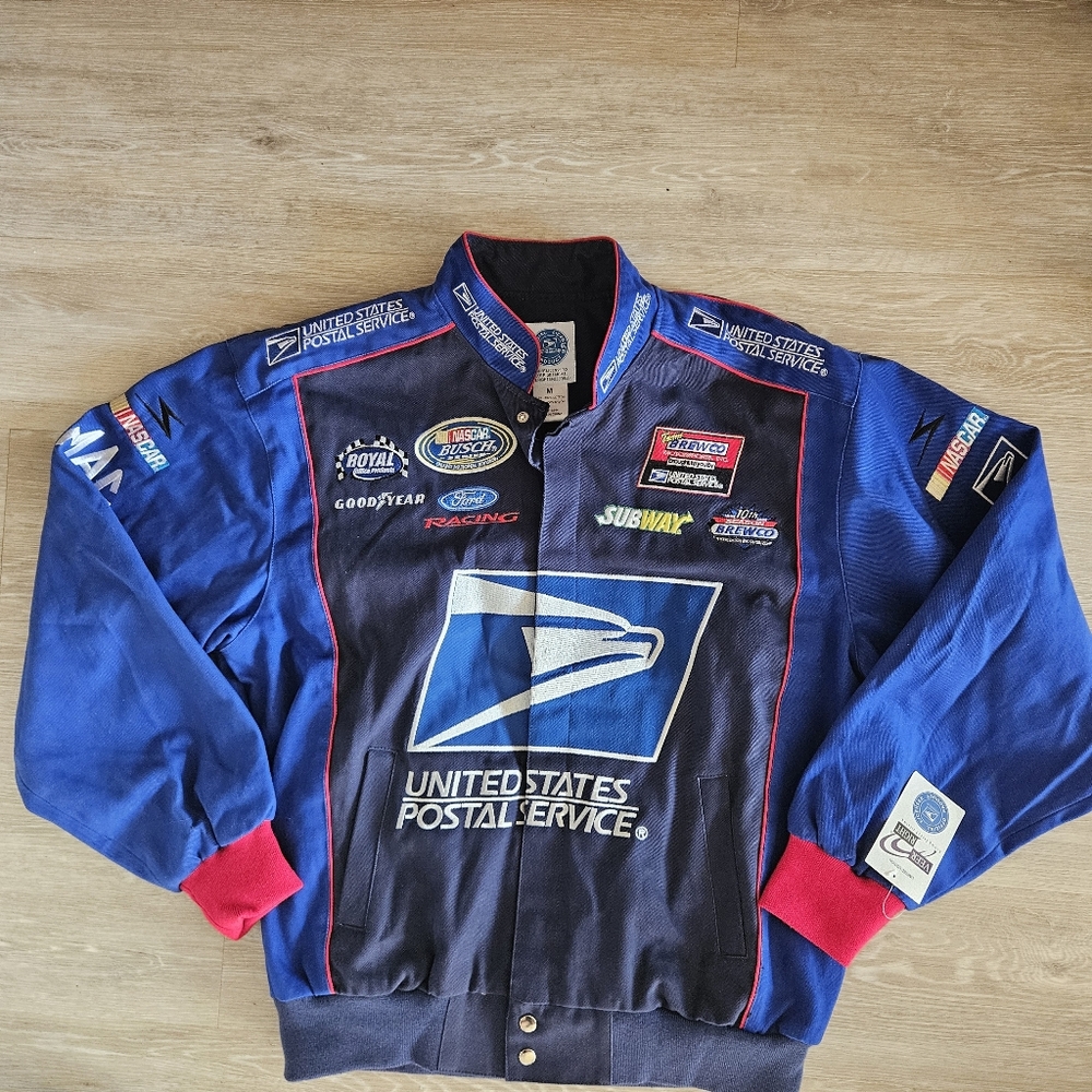 Vintage NASCAR United States Postal Service USPS Racing Jacket